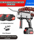 Professional Cordless Fish Tape Electric Wire Feeder And Threading Tool With Adjustable Speed For Electricians, includes batteries and charger.