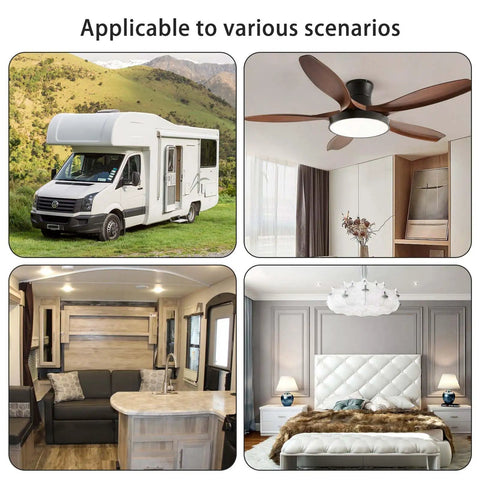 Heavy Duty 12V SPST On Off Toggle Switch With Bezel For RVs Campers Trailers Boats Power Your Lights Pumps Fans Vents And More UL CSA VDE Approved For Marine And Off Grid Use used in RV, boat, fan, and bedroom scenes