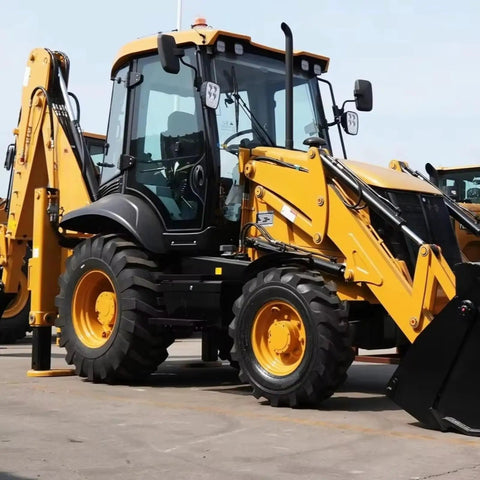 8 Ton Front End Loader And Backhoe Combo With Hydraulic Digging Arm For Construction Sites, Road Maintenance And Agriculture