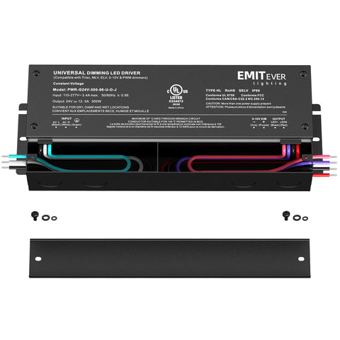 Beefy Dimmable LED Driver 300W AC 110 to 277V Input DC 24V Output Five In One Dimming ELV MLV Triac 0 to 10V 1 to 10V PWM