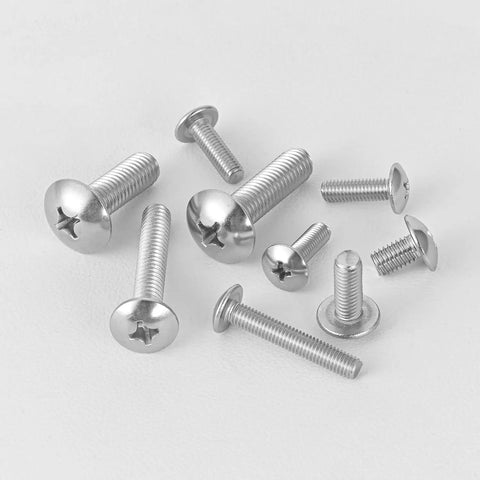 Heavy Duty M4 X 12mm Truss Head Machine Screws 50 Pack Phillips Drive fully threaded stainless steel fasteners.