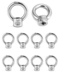 10 Pack Lifting Eye Nut Set 3/8 UNC Coarse Thread Marine Grade Stainless Steel 316 for Corrosion Resistant Lifting, Rigging