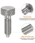 Tough As Nails Stainless Steel Spring Plunger 2 Pack M5x0.8 Thread with knurled grip for manual use in workshops.