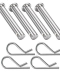 Clevis Pin And Hairpin Clip Kit With Four Pins And Four Clips, Replacement Parts For Tillers Including Husqvarna Poulan Weed Eater Jonsered