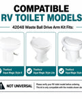 Compatible toilet models for RV Toilet Repair Kit With Closet Flange Seal And Screw For Thetford Aqua Magic Style Lite II Plus Toilets
