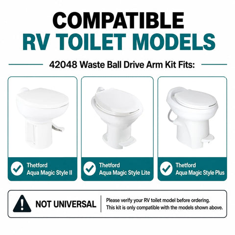 Compatible toilet models for RV Toilet Repair Kit With Closet Flange Seal And Screw For Thetford Aqua Magic Style Lite II Plus Toilets