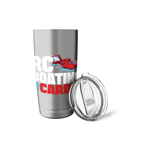Boating Is My Cardio Insulated Stainless Steel Tumbler With Dual Wall Keeps Drinks Hot Or Cold, Leak Proof Lid With Clear Slider