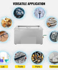 Compact 3 Liter Ultrasonic Cleaner Machine For Jewelry Glasses Tools And Dishes With Eco Friendly Sound Wave Technology Delivers Straight Up Hella Spotless Results Daily, showcasing versatile applications in cleaning various items.