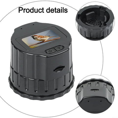 Telescope Camera Eyepiece With 1.5 Inch TFT Screen For 1080P Video Recording, Compact Portable Setup shown with detailed view