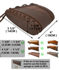 Beefy Leather Slip On Recoil Pad For Rifles And Shotguns Non Slip Buttstock Extension With Neoprene Cushions size diagram
