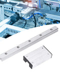 300mm Linear Rail Guide With Dual Axis Slider Block For CNC Machines, Smooth Motion Steel Aluminum Guideway For DIY Automation And Precise Positioning, rail and block