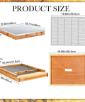 Dimensions of Five Piece Beehive Parts Kit For Beekeeping Gear 10 Frame Hive With Telescoping Top Cover Metal Queen Excluder