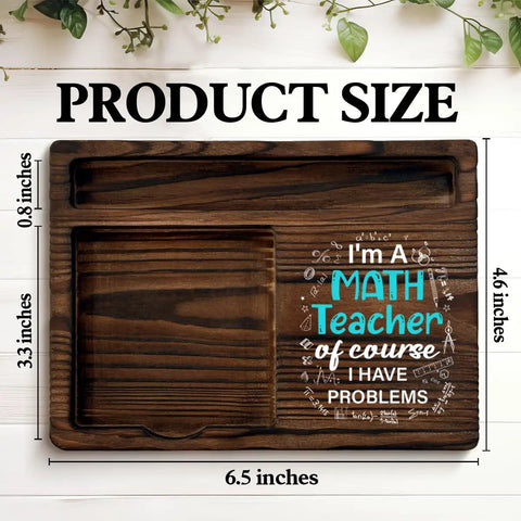 Cool Math Teacher Gift For Men And Women Teacher Appreciation And Retirement Gift Back To School Desk Decor Wooden Sticky Note Holder