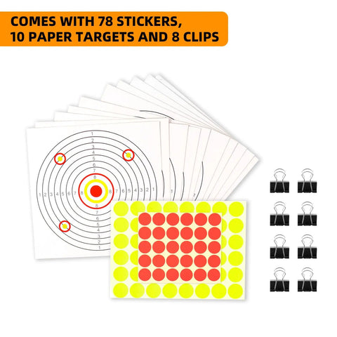 Versatile Three-Section Detachable Air Gun Target paper targets, stickers, and clips set with Fun Animal Target Design