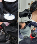Heavy Duty Black Nitrile Disposable Gloves Built Tough For The Daily Grind Without Latex Or Powder 4 Mil Thick Puncture And Chemical Shield For Garage Detailing Or Kitchen Chores Small 100 used for various tasks like hair coloring and automotive work.