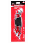 5 Piece Metric Offset Box End Wrench Set With 45 Degree Offset For Tight Spots, Z Drive Broaching Prevents Round Off, Chrome Plating