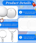 100 Sets Button Maker Kit 58mm 2.25 Inch Includes 100 Metal Shells 100 Films 100 Back Covers 100 Keychains and 1 Ring with product details