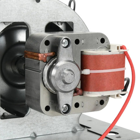 Close-up of motor in All In One Heater Motor Assembly For Broan NuTone Bathroom Exhaust Fans 655 656 658 659 695 Series