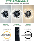 Low Profile 12 Inch Black Ceiling Fan With Lights Flush Mount Bladeless Fandelier For Bedroom And Small Spaces Remote Control With App Compatibility Sleek Modern Design That Keeps It Cool