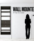 Grey Modular Closet Shelf Tower With 2 Smooth Drawers And Versatile Shelves Delivers A Killer Storage Experience, 84 inches high wall-mounted design.
