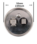 Top view of 45uF 370 To 450V Round CBB65 Run Start Capacitor For AC Motors Fans Compressors Heat Pumps And Condensers