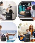 Two Pack Waterproof Travel Laundry Bags with Roll Top Seal for Wet Dry Separation and Odor Control in various travel scenes