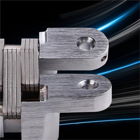 Close-up view of Premium Pair Of Heavy Duty Stainless Steel Concealed Door Hinges providing silent smooth swinging movement.