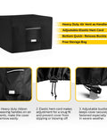 Rugged Outdoor Fire Pit Cover For Rectangular Fire Tables 67L X 37W X 28H Waterproof PVC Coated Windproof Tear Resistant Detail