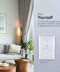 3-Way Grounding Toggle Switch In Wall On Off Fan And Light Replacement 15 Amp UL Listed White DIY Friendly Home Upgrade