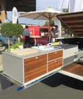 Heavy Duty Full Extension Drawer Slides Rock Solid Steel Rolls Smooth As Silk Silent Ball Bearing Side Mount Hardware With Hassle Free Install And Reliable Lock In Out Mechanism 60 Inch displayed on outdoor kitchen unit.