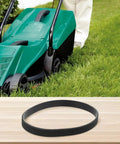 BeefedUp Drive Belt Replacement For Lawn Mower 7PJ451 7 Rib 16mm Wide 451mm Circumference Direct Fit For Compatible Models Smooth Power Transfer Replaces Worn Or Broken Belts Durable One Piece Belt, black ribbed belt shown with lawn mower
