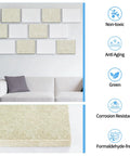 Pro Setup 6 Pack High Density Polyester Sound Absorbing Panels 16 By 12 Inches Tackable Acoustic Wall Tiles mounted on wall above a couch.