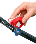 Hand using Wiper Blade Restorer Tool Quick Fix For Streaky Wipers In Seconds Universal Cutter For All Car Brands Restores Old Blades To Work Like New No Tools Needed Save Cash And Keep Glass Clear on car wiper