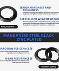 Dolly wheel lock washer, 5/8 inch, manganese steel with black zinc coating, 20 pcs