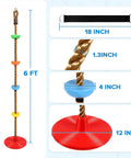 Climbing Rope Tree Swing With Platforms And Seat For Kids Kid-Friendly Outdoor Playground Accessories With Hanging Straps