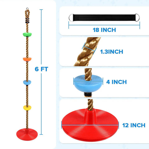 Climbing Rope Tree Swing With Platforms And Seat For Kids Kid-Friendly Outdoor Playground Accessories With Hanging Straps