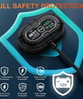 12V 30W Solar Panel Battery Charger With Built In UltraSmart MPPT Controller showing safety protections with icons