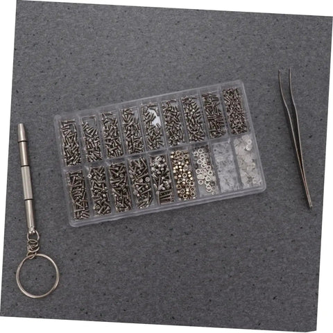 Must Have Mini Screw Kit Set Stainless Steel Miniature Screws With Screwdriver And Tweezers for Glasses Watches Cameras