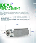 Thermowax Thermo Wax Assembly Direct Fit Replacement For Honda Mowers And Trimmers GCV160 engine part with dimensions and part numbers.