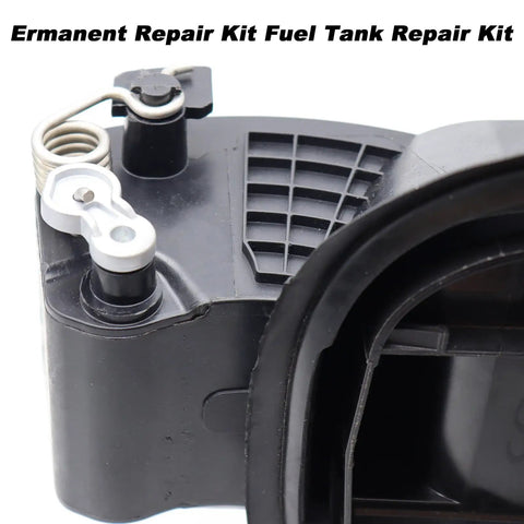 Permanent Aluminum Fuel Tank Door Hinge Repair Kit With Spring for 2019-2025 Chevy Silverado GMC Sierra close-up