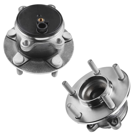 Japan Built Front And Rear Wheel Bearing And Hub Assembly Kit For Mazda 3 And Mazda 3 Sport 2014 2015 2016 2017 2018 5 Bolt ABS Encoder 4 Piece Replacement Set