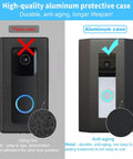 Comparison of plastic and aluminum doorbell cases. Aluminum offers durability, anti-aging, and protection for video doorbells.