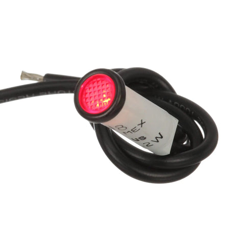 Beefy Incandescent Red Indicator Light For Control Panels 14V With Six Inch Lead Wires Five Sixteenth Inch Bulb Size Flush Mount Light