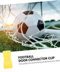 All Weather Game Ready Football Goal Connector Clips Durable Fixing Clips for Dog Training Rings shown with soccer net and ball