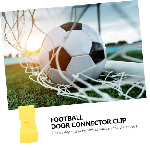 All Weather Game Ready Football Goal Connector Clips Durable Fixing Clips for Dog Training Rings shown with soccer net and ball