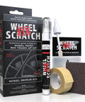 Top Shelf Matte Gray Rim Touch Up Paint For Alloy Wheels And Metal Rims Diy Wheel Scratch Fix Kit with applicator and tools.