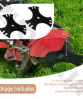 Edger Blade Guard With Label Plus 2 Replacement Edger Blades 9 Inch Center Hole Five Eighth Inch For MTD Troy-Bilt