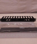 Horizontal Cable Manager 1U Black For Rack Mounts With Dual Hinged Cover And Flexible Fingers Easy Cable Access Without Removing