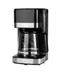 12 Cup Drip Coffee Maker With Glass Carafe 1.9 Qt Auto Shutoff Auto Pause Removable Filter Basket No Fuss Setup Black And Silver Finish