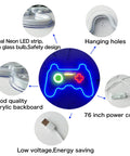 Christmas Gamepad Neon Sign For Gamers 16 By 11 Inches USB Powered LED Light For Teen Rooms Low Energy LED Sign Features